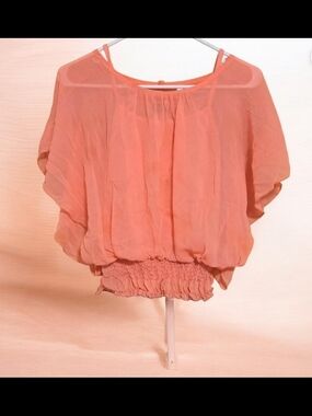 YABES PINK CHIFFON GIRL TOP BLOUSE